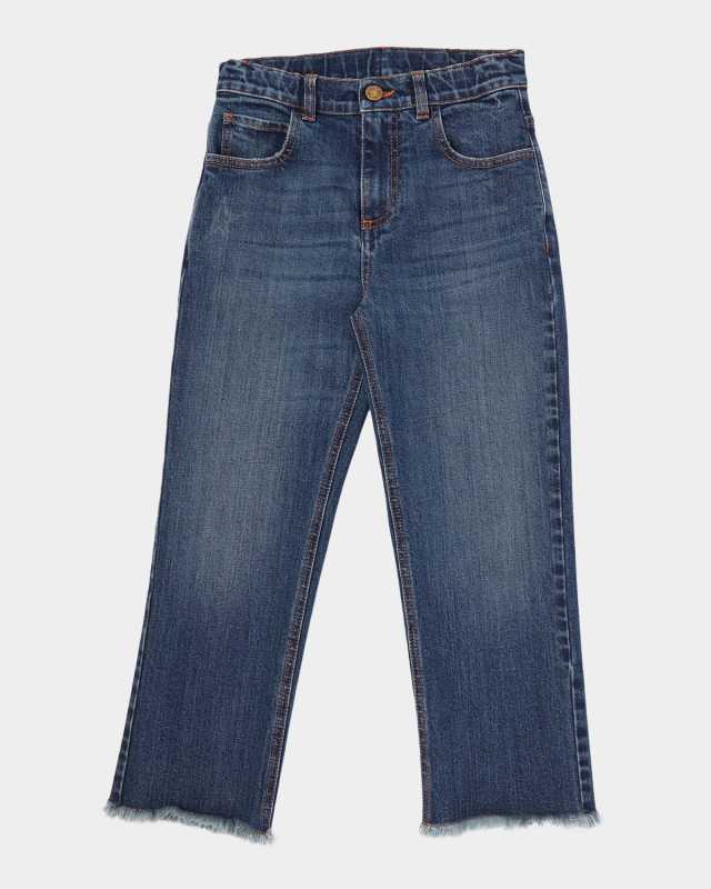 Boy's Journey Raw-Cut Hem Denim Jeans, Size 4-